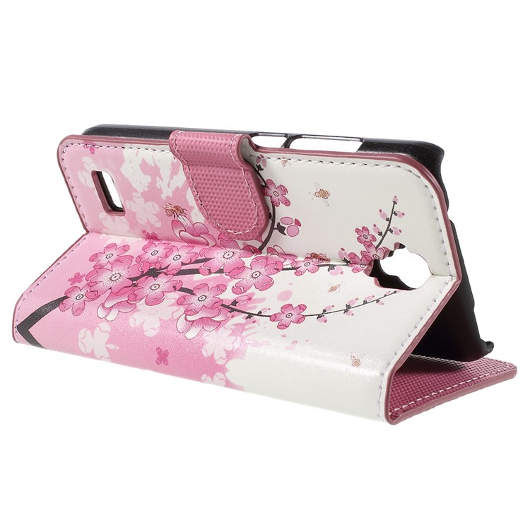 Magnetic Leather Stand Cover for Huawei Y5 Y560 - Plum Blossom-5