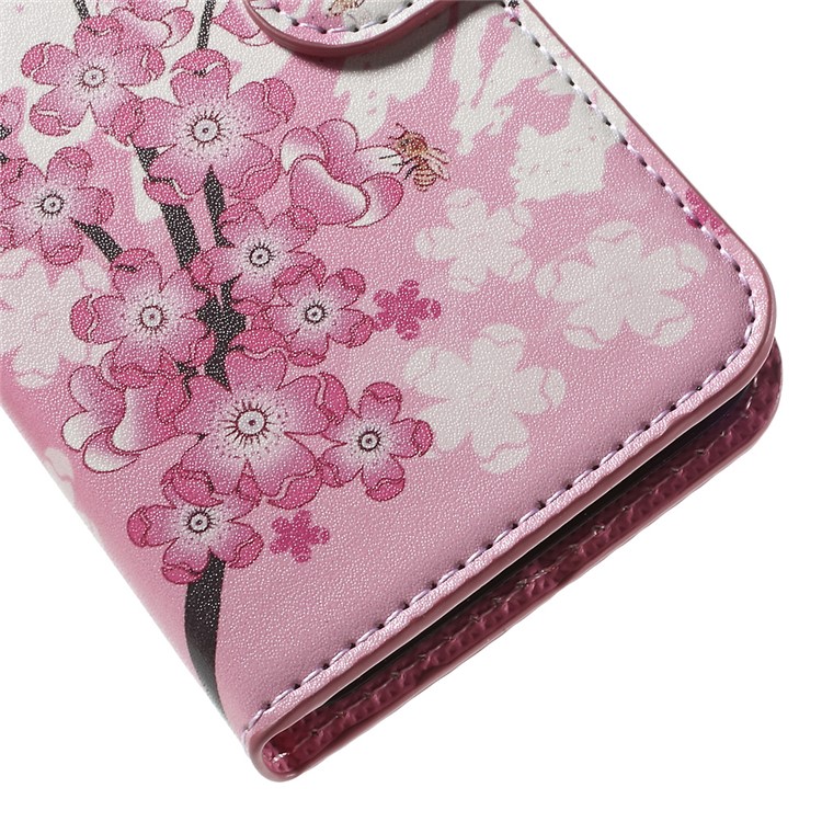 Magnetic Leather Stand Cover for Huawei Y5 Y560 - Plum Blossom-7