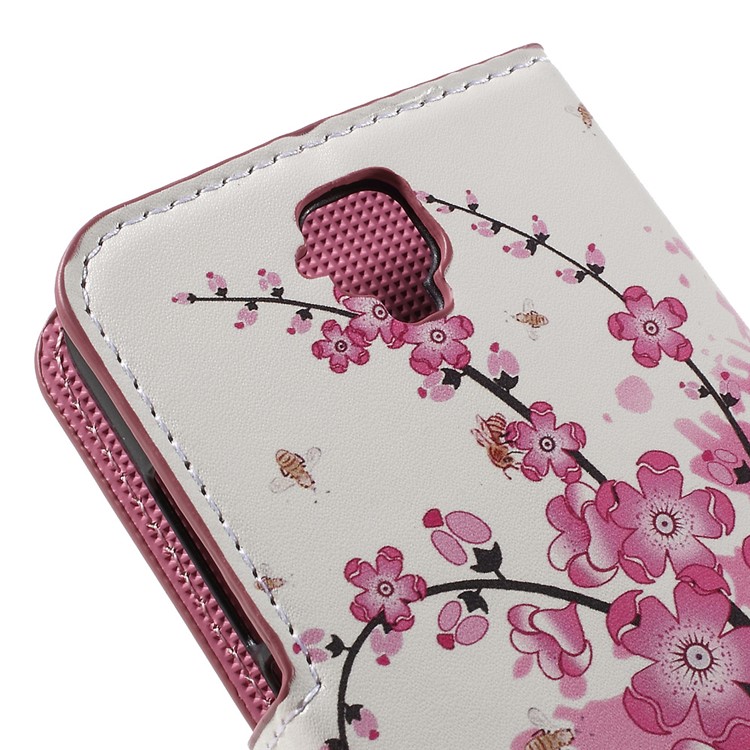 Magnetic Leather Stand Cover for Huawei Y5 Y560 - Plum Blossom-8