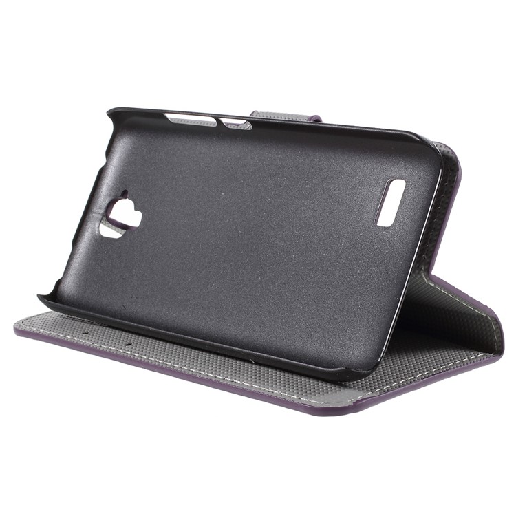 Wallet Leather Stand Cover for Huawei Y5 Y560 - Purple Butterfly-4