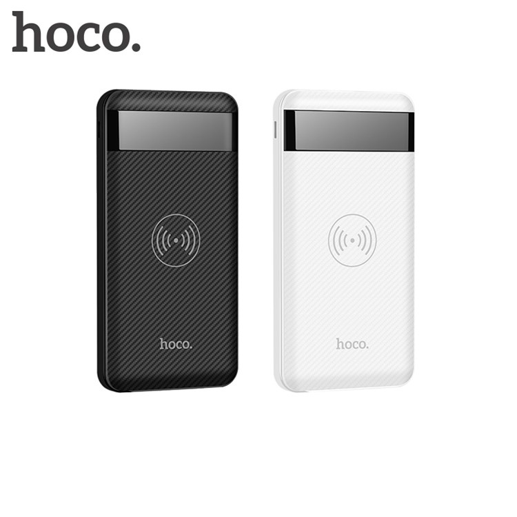 HOCO JJ11 LCD Display Power Bank 10000mAh Qi Wireless Charger for iPhone X/8/8 Plus etc. - White-2