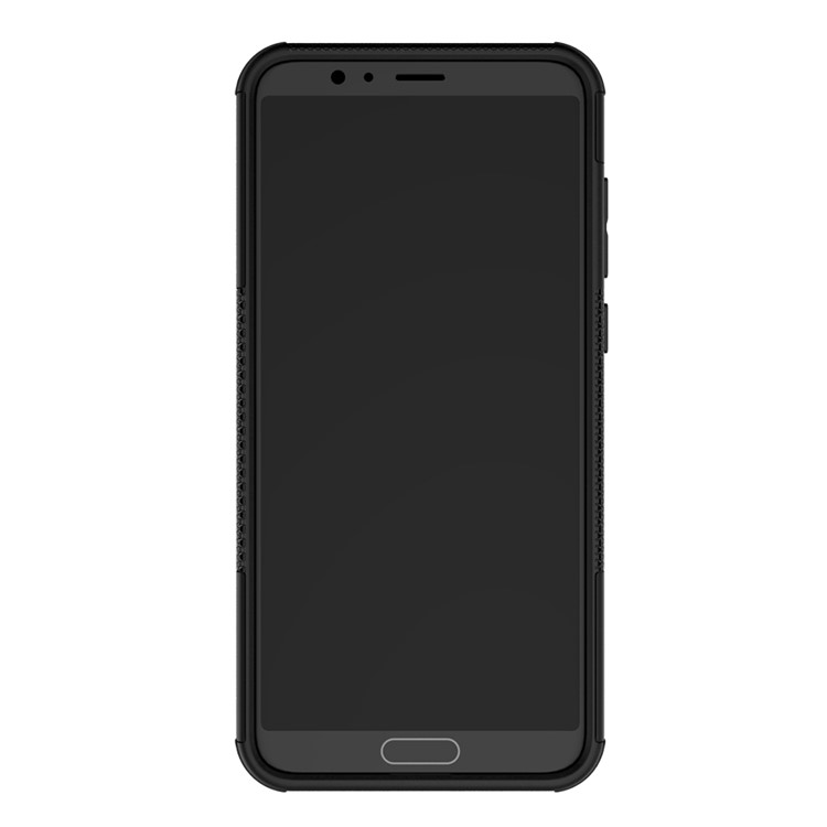 Anti-slip PC + TPU Hybrid Case with Kickstand for Huawei Honor V10 / Honor View 10 - Black-4