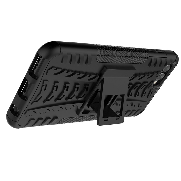 Anti-slip PC + TPU Hybrid Case with Kickstand for Huawei Honor V10 / Honor View 10 - Black-9