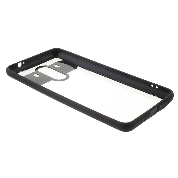 Transparent Acrylic Back + TPU Frame Protective Back Case for Huawei Mate 10 Pro - Black-4