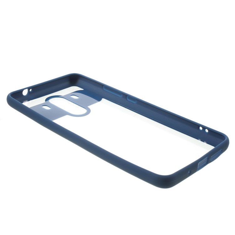 Transparent Acrylic Back + TPU Frame Combo Shell for Huawei Mate 10 Pro - Blue-4