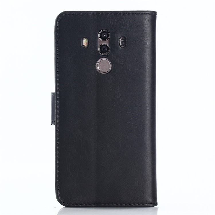 For Huawei Mate 10 Pro Crazy Horse Pattern Wallet Leather Shell - Black-2