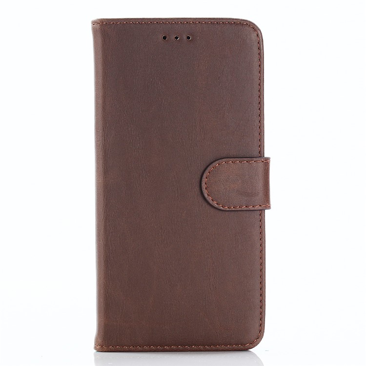 Retro Crazy Horse Stand Leather Wallet Phone Casing for Huawei Mate 10 Lite / Maimang 6 / nova 2i / Honor 9i (India) - Coffee-2