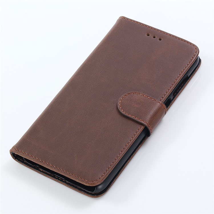 Retro Crazy Horse Stand Leather Wallet Phone Casing for Huawei Mate 10 Lite / Maimang 6 / nova 2i / Honor 9i (India) - Coffee-7