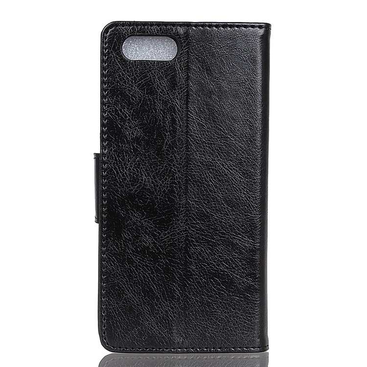 Capa De Carteira De Couro Dividida Com Textura Para Huawei Honra V10 / Visão De Honra 10 - Preto-3