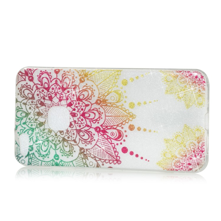 Clear IMD Glitter Powder Patterned TPU Mobile Phone Casing for Huawei P10 Lite - Mandala-2