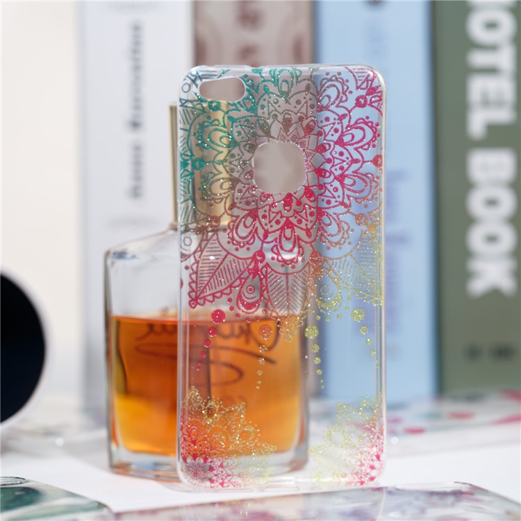 Clear IMD Glitter Powder Patterned TPU Mobile Phone Casing for Huawei P10 Lite - Mandala-4