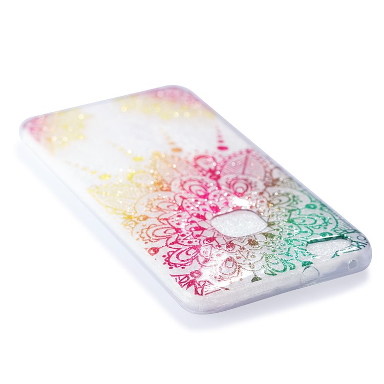 Clear IMD Glitter Powder Patterned TPU Mobile Phone Casing for Huawei P10 Lite - Mandala-5