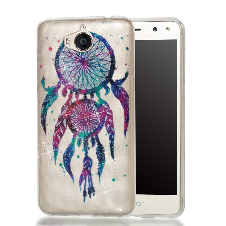 Flash Powder IMD Clear TPU Back Case for Huawei Y5 (2017) / Y6 (2017) - Dream Catcher-1