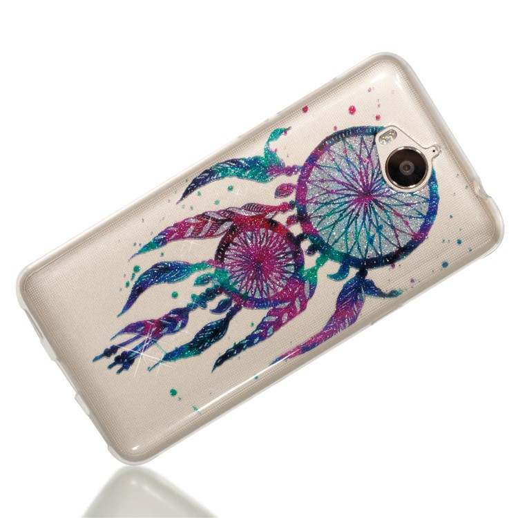 Flash Powder IMD Clear TPU Back Case for Huawei Y5 (2017) / Y6 (2017) - Dream Catcher-3