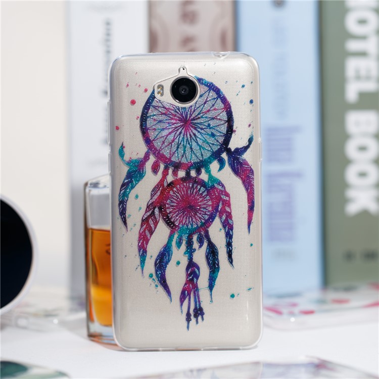 Flash Powder IMD Clear TPU Back Case for Huawei Y5 (2017) / Y6 (2017) - Dream Catcher-4