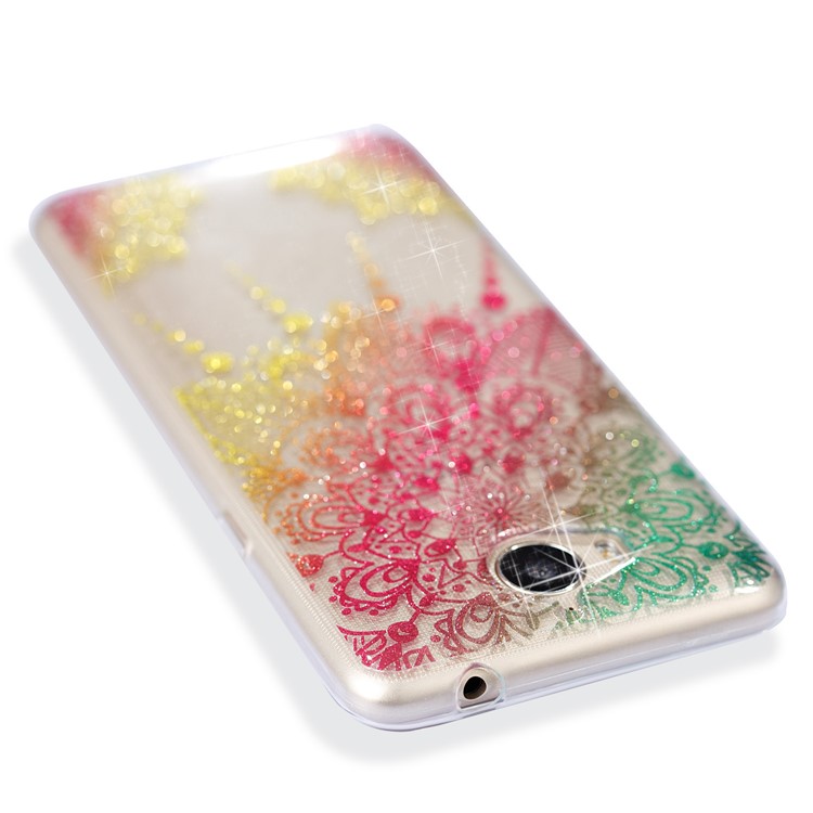 IMD Clear Flash Powder TPU Cellphone Case for Huawei Y5 (2017) / Y6 (2017) - Mandala Flower-6
