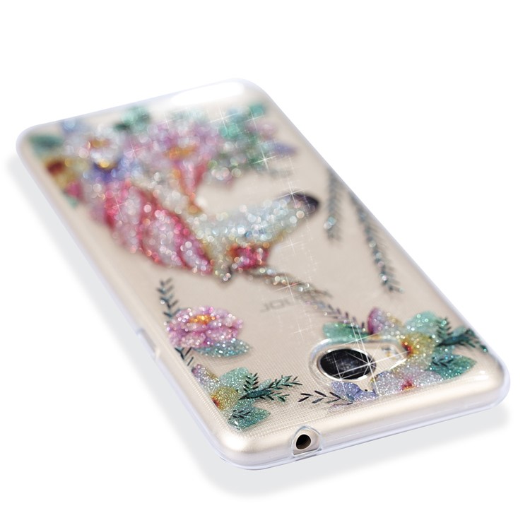 Clear Flash Powder IMD TPU Protector Cover for Huawei Y5 (2017) / Y6 (2017) - Flower and Unicorn-6