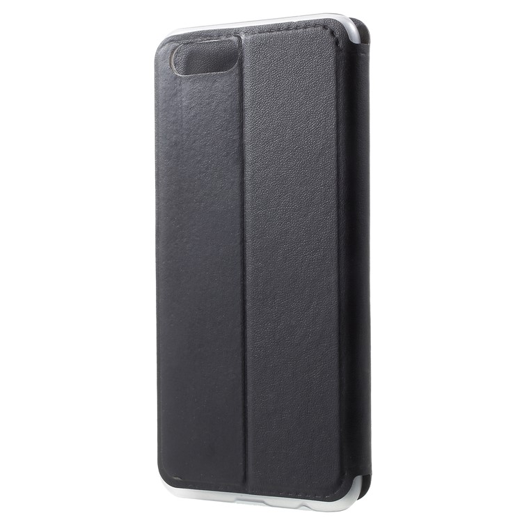 For Huawei Honor V10 / View 10 Flip Leather Case with View Window - Black-3