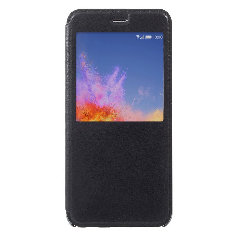 Window View Leather Phone Case for Huawei Honor 7X - Black-2