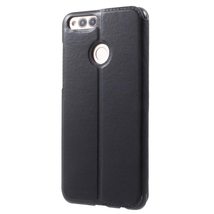 Window View Leather Phone Case for Huawei Honor 7X - Black-3