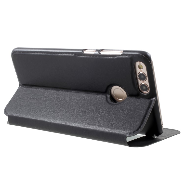 Window View Leather Phone Case for Huawei Honor 7X - Black-5