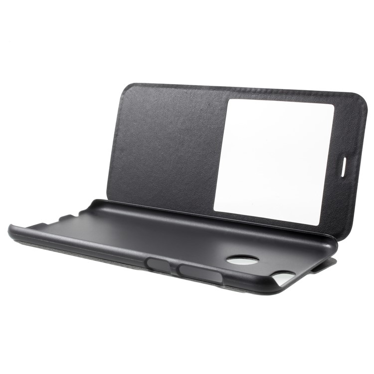 Window View Leather Phone Case for Huawei Honor 7X - Black-6