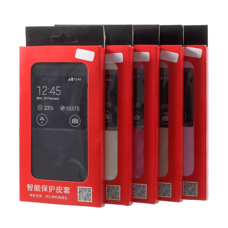 Window View Leather Phone Case for Huawei Honor 7X - Black-7