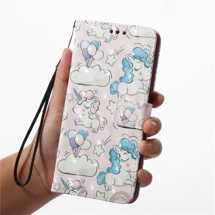 Vivid Pattern Stand Leather Wallet Cellphone Case for Huawei Mate 10 Lite / nova 2i / Maimang 6 / Honor 9i (India) - Unicorns-2