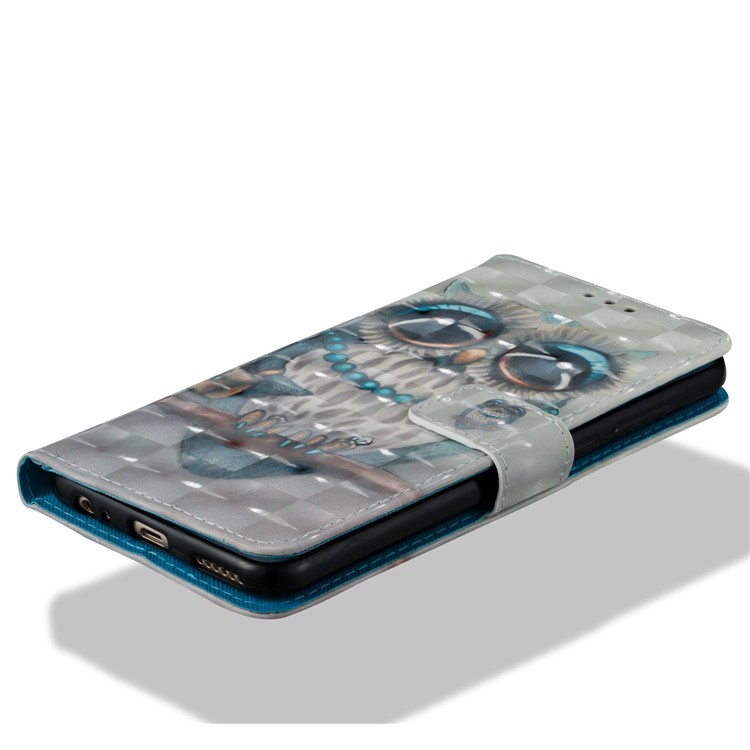 Vivid Pattern Stand Leather Wallet Cellphone Casing for Huawei Mate 10 Lite / nova 2i / Maimang 6 / Honor 9i (India) - Owl-5