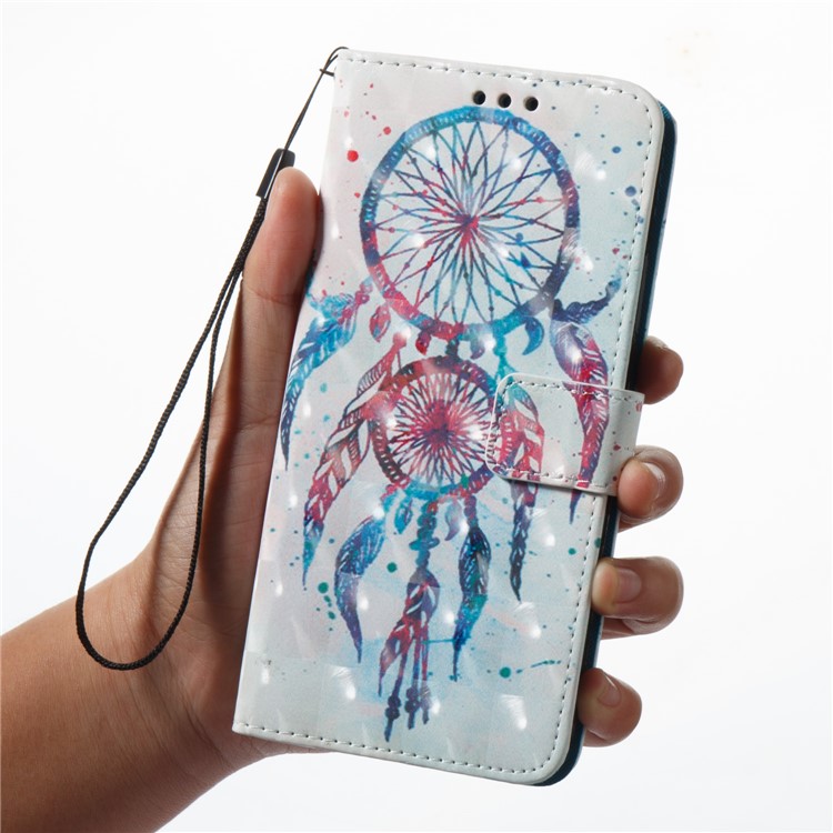 Vivid Pattern Stand Leather Wallet Phone Cover for Huawei Mate 10 Lite / nova 2i / Maimang 6 / Honor 9i (India) - Colorful Dream Catcher-2