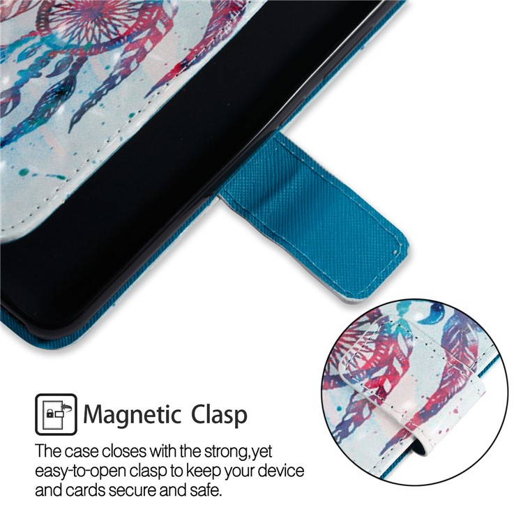 Vivid Pattern Stand Leather Wallet Phone Cover for Huawei Mate 10 Lite / nova 2i / Maimang 6 / Honor 9i (India) - Colorful Dream Catcher-3