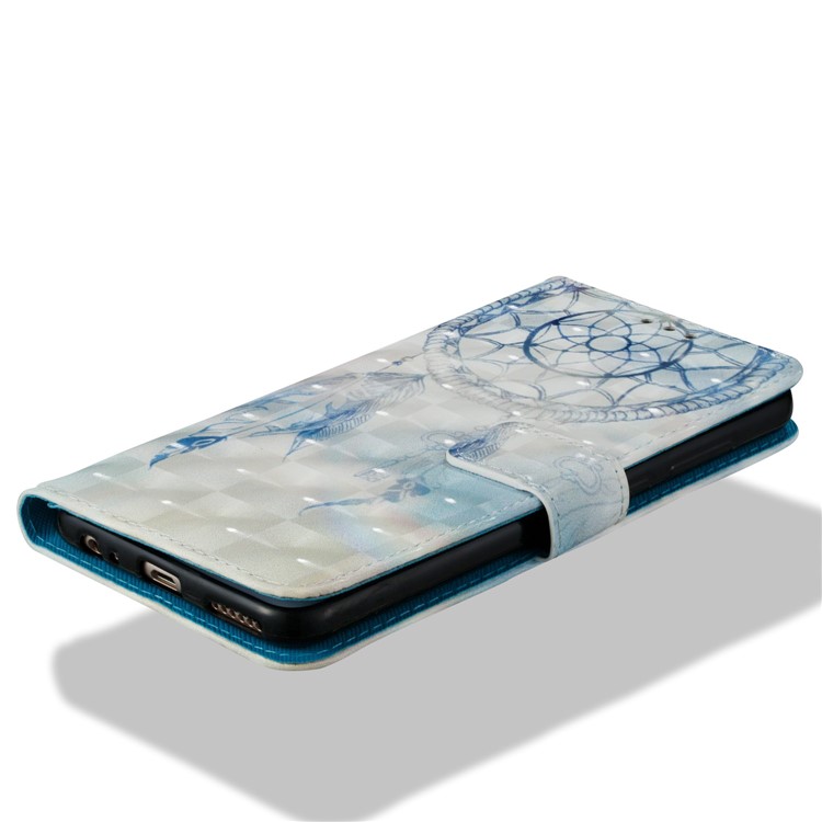Vivid Pattern Stand Leather Wallet Phone Casing for Huawei Mate 10 Lite / nova 2i / Maimang 6 / Honor 9i (India) - Blue Dream Catcher-5