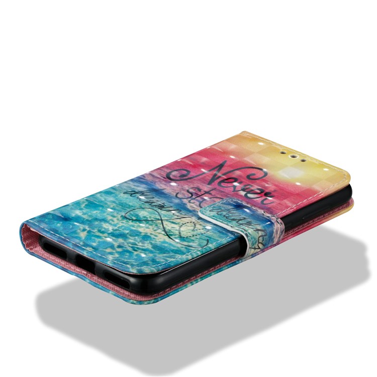 3D Vivid Pattern Stand Leather Wallet Cellphone Case for Huawei P9 Lite Mini / Enjoy 7 / Y6 Pro (2017) - Blue Wave-5