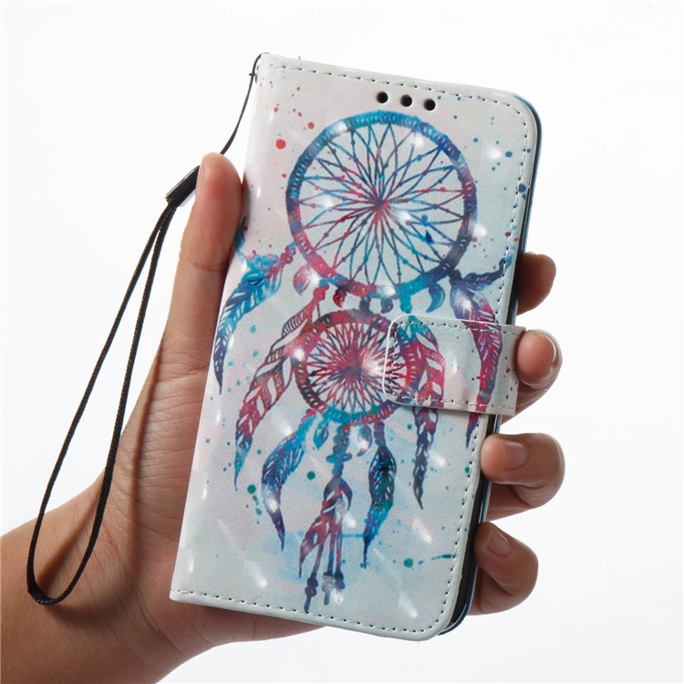 3D Vivid Pattern Stand Leather Wallet Phone Casing Cover for Huawei P9 Lite Mini / Enjoy 7 / Y6 Pro (2017) - Colorful Dream Catcher-2