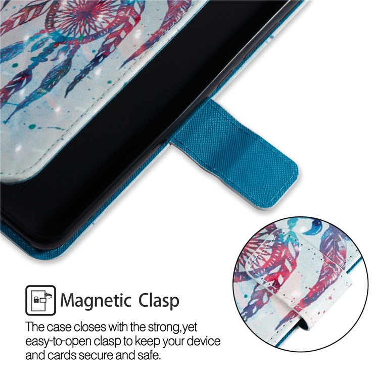 3D Vivid Pattern Stand Leather Wallet Phone Casing Cover for Huawei P9 Lite Mini / Enjoy 7 / Y6 Pro (2017) - Colorful Dream Catcher-3