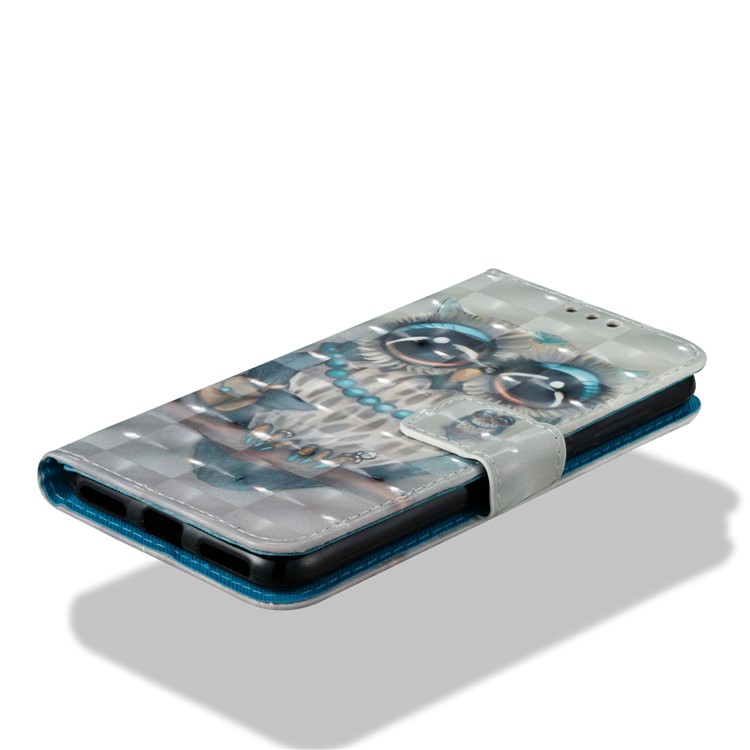 3D Vivid Pattern Stand Leather Wallet Phone Accessory Cover for Huawei P9 Lite Mini / Enjoy 7 / Y6 Pro (2017) - Owl-5