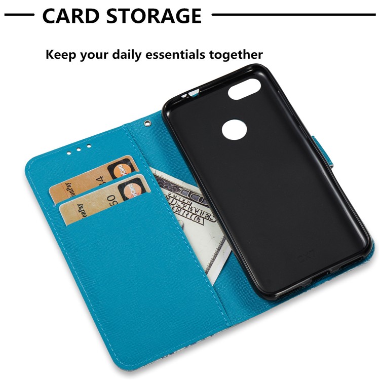 3D Vivid Pattern Stand Leather Wallet Phone Accessory Cover for Huawei P9 Lite Mini / Enjoy 7 / Y6 Pro (2017) - Owl-7