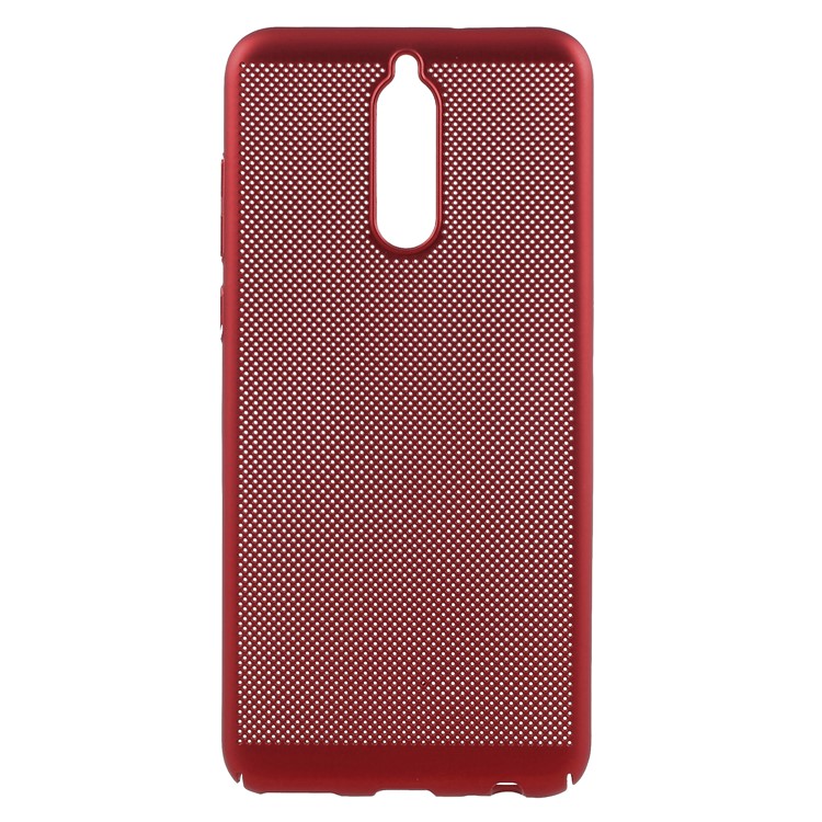 Hollow Mesh Heat Dissipation PC Protection Mobile Back Shell for Huawei Mate 10 Lite / nova 2i / Maimang 6 / Honor 9i (India) - Red-1