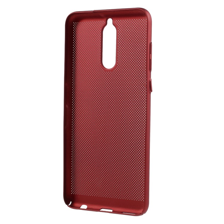 Hollow Mesh Heat Dissipation PC Protection Mobile Back Shell for Huawei Mate 10 Lite / nova 2i / Maimang 6 / Honor 9i (India) - Red-3