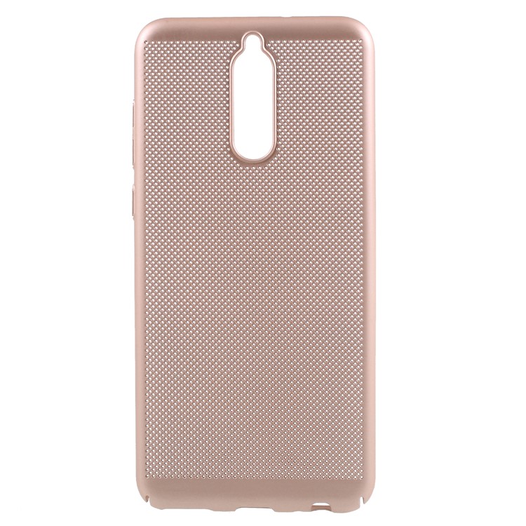 Hohlmaschenwärmeableitungsplastikhandyfall Für Huawei Kameraden 10 Lite / nova 2i / Maimang 6 / Ehre 9i (Indien) - Gold-1