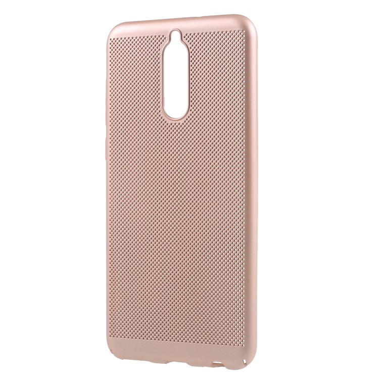 Hohlmaschenwärmeableitungsplastikhandyfall Für Huawei Kameraden 10 Lite / nova 2i / Maimang 6 / Ehre 9i (Indien) - Gold-2