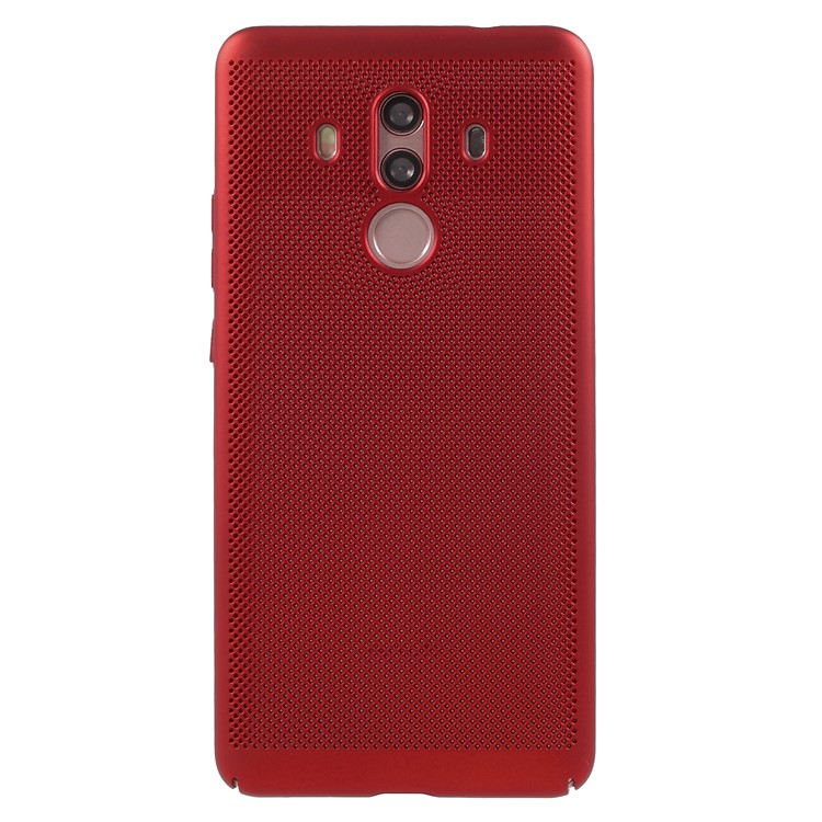 Hollow Mesh Heat Dissipating Hard PC Shell for Huawei Mate 10 Pro - Red-2