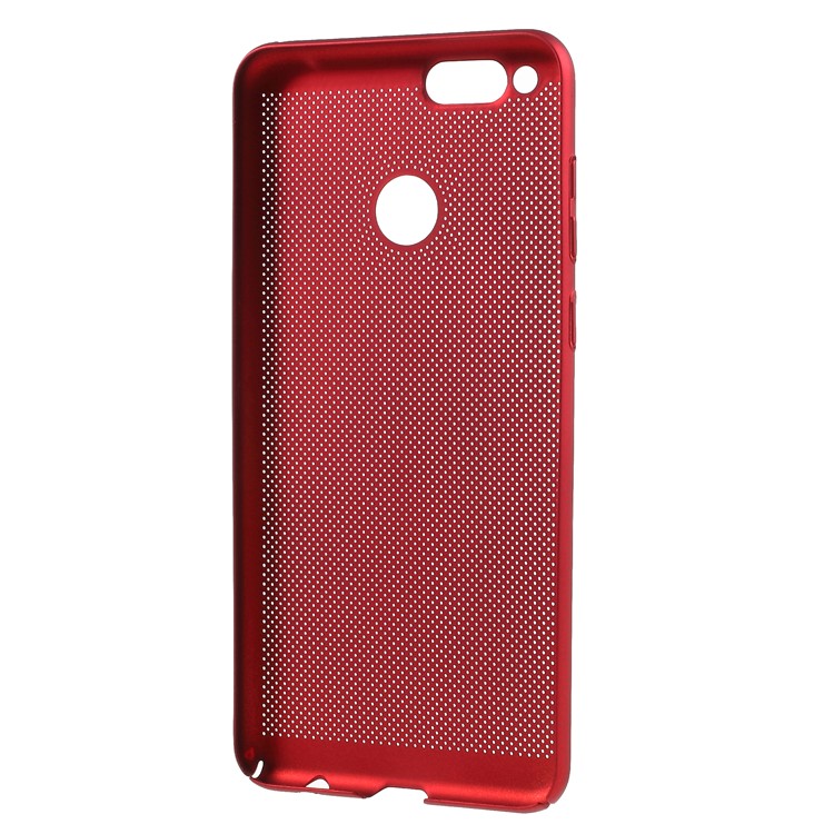 Hollow Mesh Heat Dissipation PC Shell for Huawei Honor 7X - Red-3