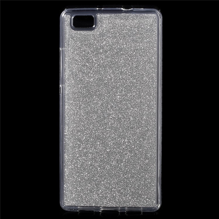 Glitter Powder TPU Phone Cover for Huawei Ascend P8 Lite - Silver-1