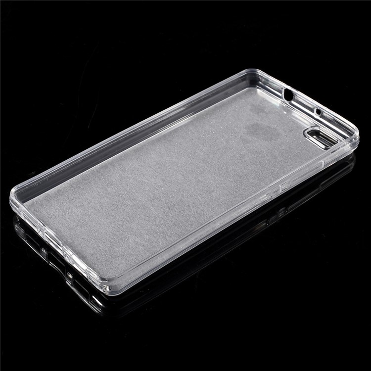 Glitter Powder TPU Phone Cover for Huawei Ascend P8 Lite - Silver-3