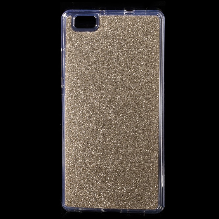 Glitter Powder TPU Phone Cover for Huawei Ascend P8 Lite - Gold-1