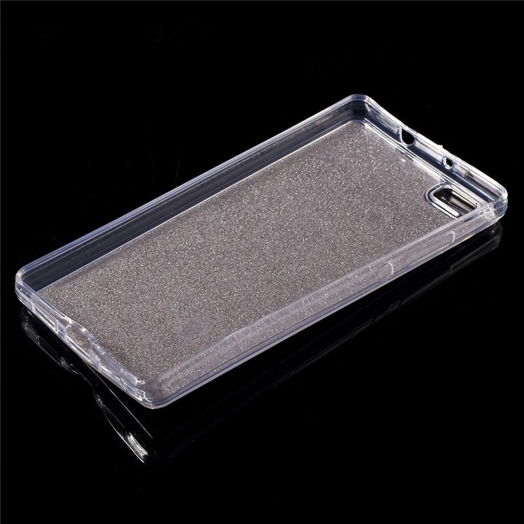 Glitter Powder TPU Phone Cover for Huawei Ascend P8 Lite - Gold-3