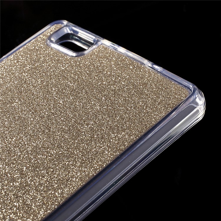 Glitter Powder TPU Phone Cover for Huawei Ascend P8 Lite - Gold-4