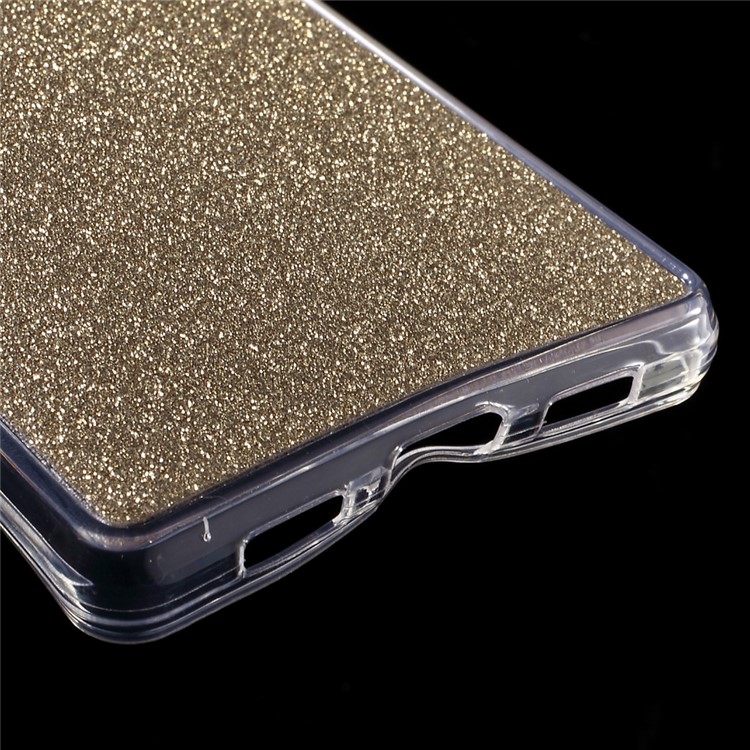 Glitter Powder TPU Phone Cover for Huawei Ascend P8 Lite - Gold-5