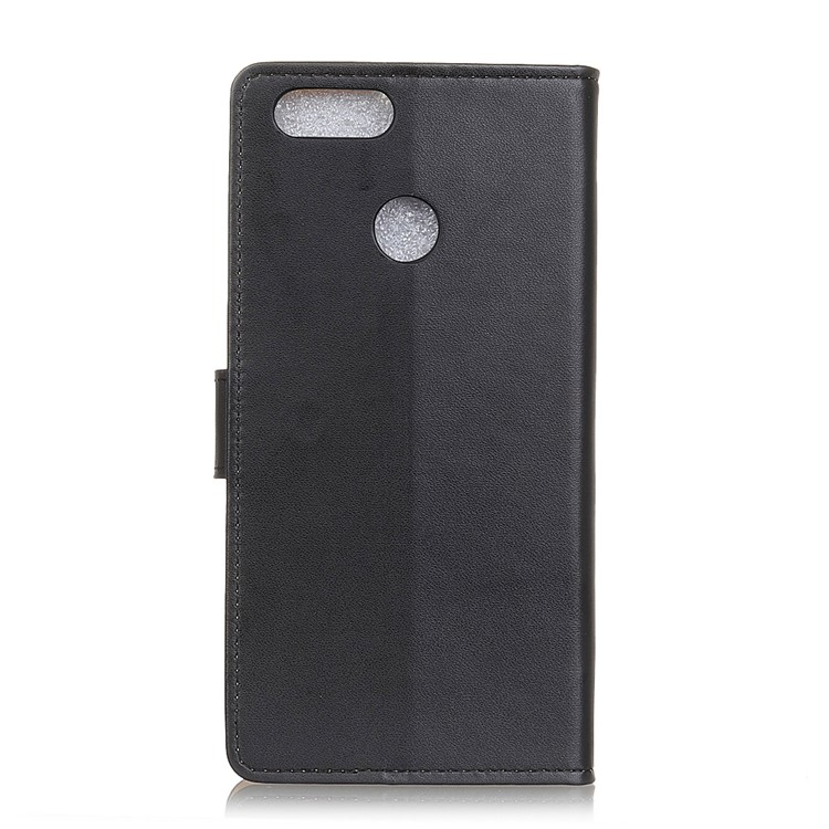 PU Leather Wallet Stand Cell Phone Case for Huawei P Smart / Enjoy 7S - Black-3